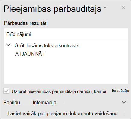 Pieejamības pārbaudītājs programmā Outlook