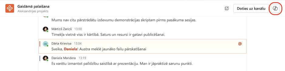 Piekļuve līdzeklim Copilot no kanāla tīrskata