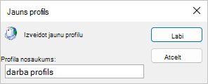 Ievadiet profila nosaukumu.