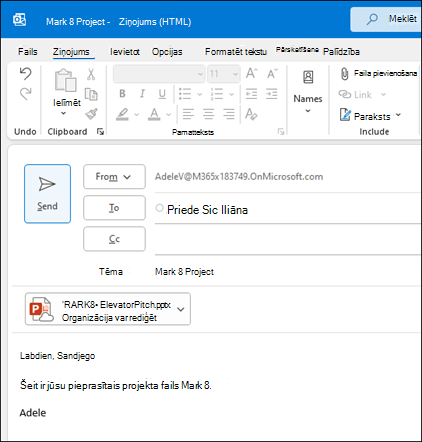 Vienumu koplietošana programmā Outlook