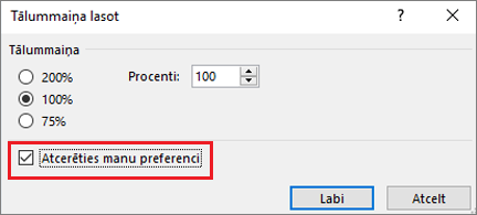 Tālummaiņas izvēles iespējas un manas izvēles opcijas atcerēšanās