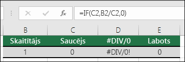 Kļūdu apstrādes funkcijas, piemēram IF, var izmantot, lai atklātu kļūdas