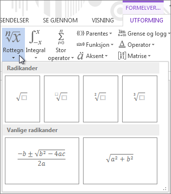 Matematiske strukturer med rottegn