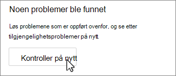 Outlook kontroller på nytt-knappen