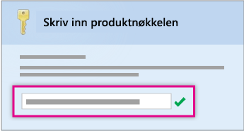 Angi produktnøkkelen