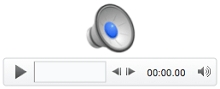 Lydikonet og avspillingskontrollene i PowerPoint for Mac 2011
