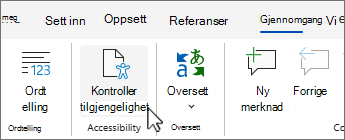 Sjekk tilgjengelig-knapp