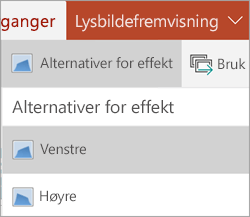 Alternativer for effekt