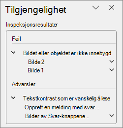 Inspeksjonsresultater