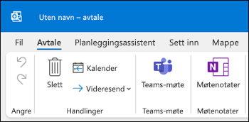 Outlook Møtenotater