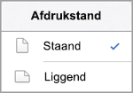 Afdrukstand kiezen