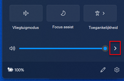 De volumeregeling in het Windows 11 systeemvak.