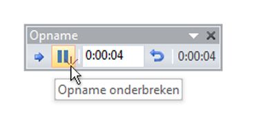 Opname van gesproken tekst onderbreken