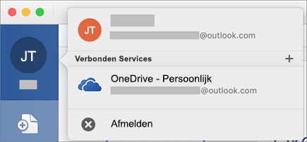 Toont de optie Afmelden in de backstage-weergave in Office voor Mac