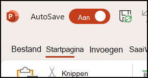 De wisselknop voor automatisch opslaan in Office