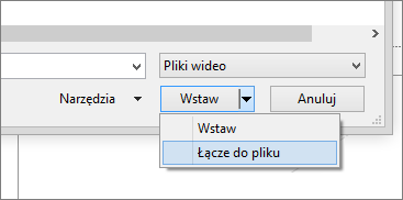 Okno dialogowe Wstawianie wideo w programie PowerPoint