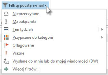 Filtrowanie wiadomości e-mail