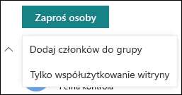 Zapraszanie osób do witryny programu SharePoint