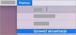 Pomoc > Sprawdź aktualizacje