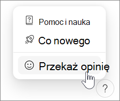 Przekazywanie opinii w aplikacji Microsoft Loop