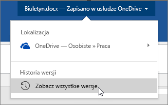 Kursor klikający nazwę pliku, Zobacz wszystkie wersje