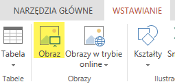 Przycisk Wstaw obraz