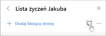 Zrzut ekranu przedstawiający przycisk Dodaj notatkę