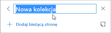 Zrzut ekranu przedstawiający edytowany tytuł kolekcji