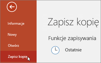 Plik > Zapisz kopię