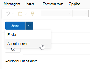 Utilizar o Schedule Send no novo Outlook para Windows