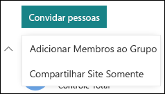 Convidar pessoas para seu site do SharePoint