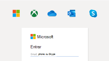 Imagem de início de sessão com a conta Microsoft