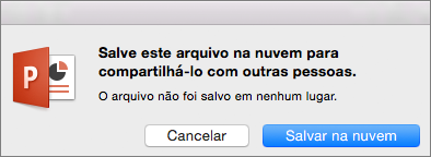 Salvar na Nuvem do PPT para Mac