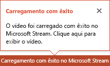 O PowerPoint o notificará quando o carregamento for concluído