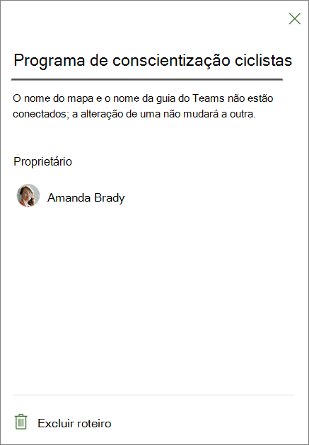 Captura de tela mostrando as configurações da guia Roteiro, destacando o roteiro Excluir na parte inferior