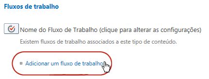 Link Adicionar um fluxo de trabalho