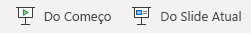 Iniciar uma apresentação de slides do início ou do slide atual.