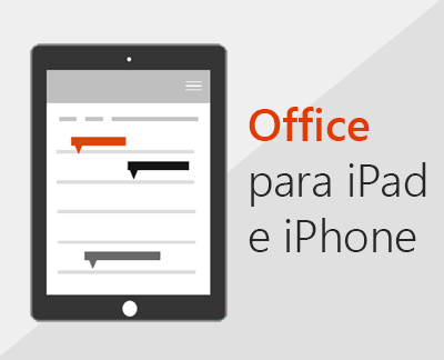 Clique para configurar aplicativos do Office no iOS