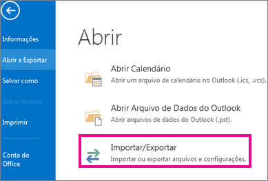 Exportação de Arquivo