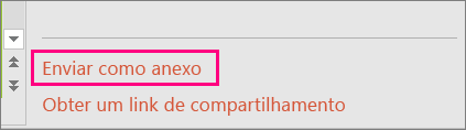 O botão Anexar uma cópia em vez disso na caixa de diálogo Compartilhar