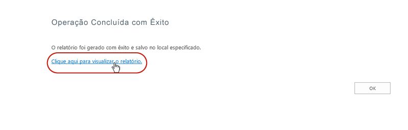 Clicando no link para exibir o relatório