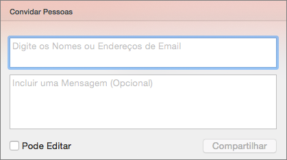 Compartilhar e Convidar do PPT para Mac