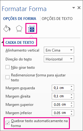 Quebrar texto na caixa de seleção de forma