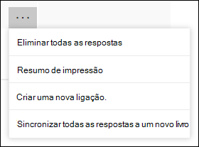 Opção de resposta de impressão no Microsoft Forms