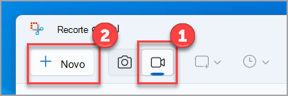 Tirar um recorte de vídeo na Ferramenta de Recorte.