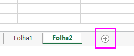 Botão Adicionar nova folha