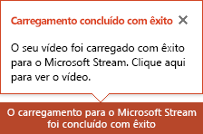 O PowerPoint notifica-o quando o carregamento for concluído