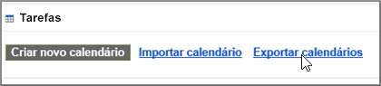 Selecione Exportar calendários