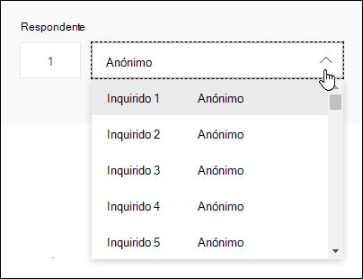 Ver uma lista pendente dos inquiridos no Microsoft Forms