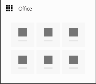 O iniciador de aplicações do Office